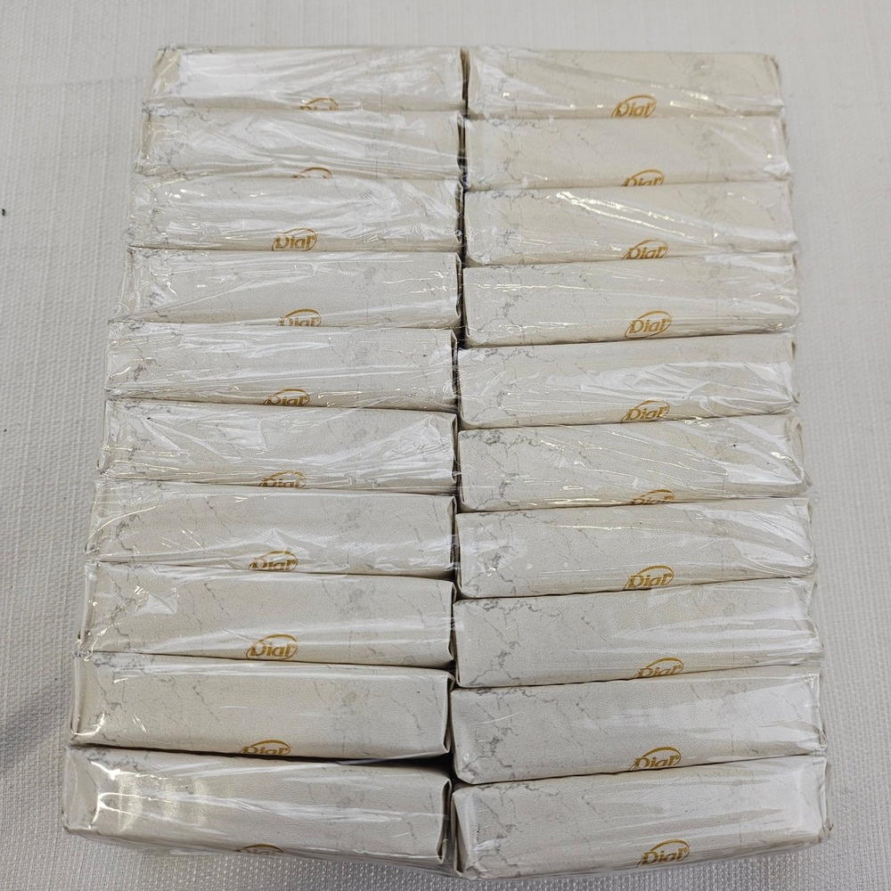 Dial White Marble Deodorant Bar Soap 2.5 oz 63g Travel Size Pack of 20 New